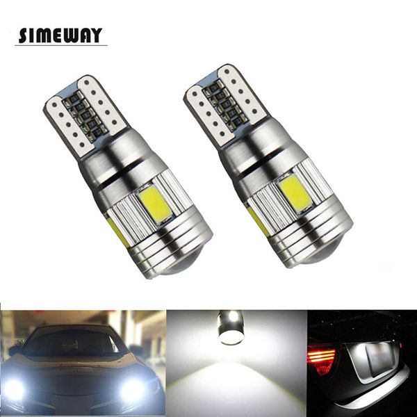 simeway 2pcs 12v canbus t10 led w5w 5630 6smd car led light bulbs no error clearance light white blue t10 bulbs replacement
simeway 2pcs 12v canbus t10 led w5w 5630 6smd car led light bulbs no error clearance light white blue t10 bulbs replacement