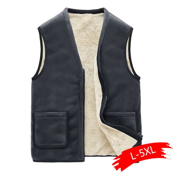 men vests 2019 new men's casual plus velvet warm vest vest middle-aged winter sleeveless zipper pocket male waistcoat, Black;white
men vests 2019 new men's casual plus velvet warm vest vest middle-aged winter sleeveless zipper pocket male waistcoat, Black;white