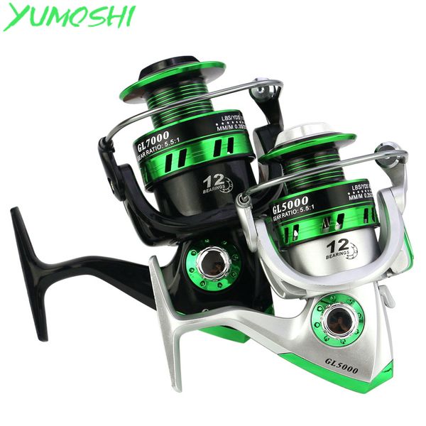 yumoshi new 5.5:1 12bb molinete carp fishing reel gear ratio big game spinning fishing reels feeder carretilha de pesca
yumoshi new 5.5:1 12bb molinete carp fishing reel gear ratio big game spinning fishing reels feeder carretilha de pesca