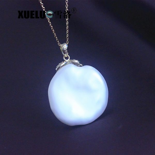 xueluo fashion 925 sterling silver 20-25mm supper large coin natural cultured fresh water pearl pendant necklace for women
xueluo fashion 925 sterling silver 20-25mm supper large coin natural cultured fresh water pearl pendant necklace for women