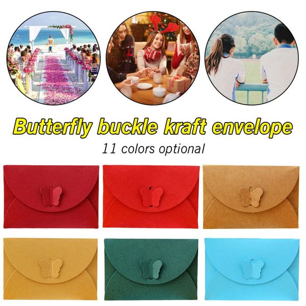 colored butterfly buckle kraft paper envelopes simple retro kawaii decorative envelope small paper envelope 10pcs/lot
colored butterfly buckle kraft paper envelopes simple retro kawaii decorative envelope small paper envelope 10pcs/lot