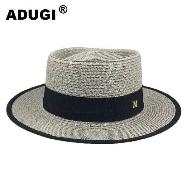 adugi flat straw hat men and women summer outdoor sunshade sun hat flat along m standard beach straw, Blue;gray
adugi flat straw hat men and women summer outdoor sunshade sun hat flat along m standard beach straw, Blue;gray