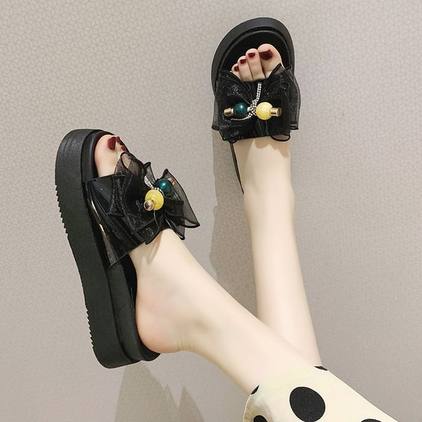 female shoes summer woman slippers flat slides med fashion platform butterfly-knot 2020 beach pu fabric cotton, Black
female shoes summer woman slippers flat slides med fashion platform butterfly-knot 2020 beach pu fabric cotton, Black