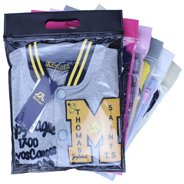 50 pcs zipper clothes bag slider zip lock plastic bag with non woven handle custom logo printing non woven foldable shopping bag
50 pcs zipper clothes bag slider zip lock plastic bag with non woven handle custom logo printing non woven foldable shopping bag