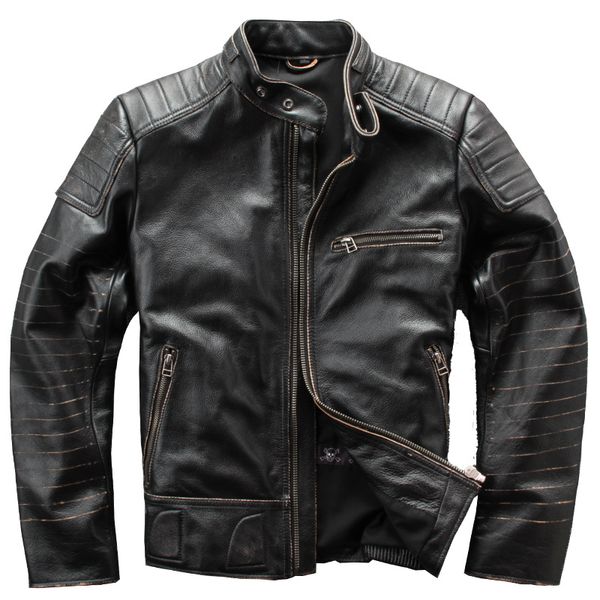 2019 avirex flight jacket genuine leather jacket men solid cowskin bomber casual motorcycle leather coat, Black
2019 avirex flight jacket genuine leather jacket men solid cowskin bomber casual motorcycle leather coat, Black
