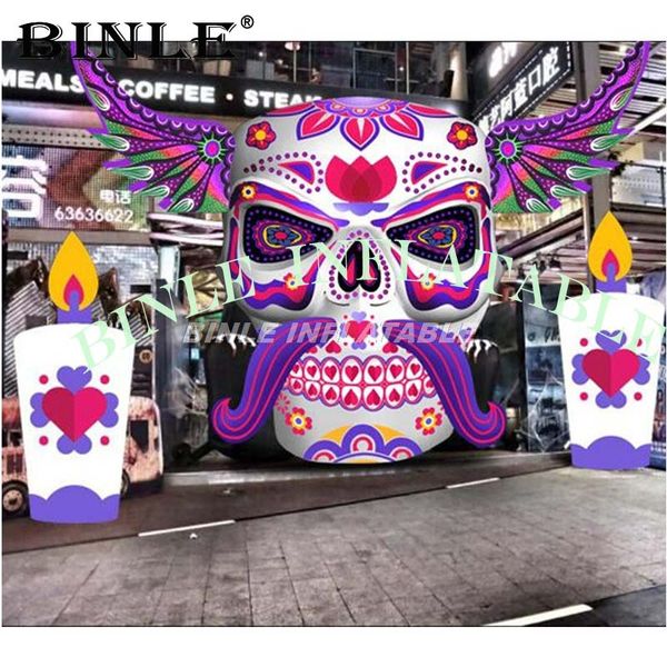 selling 5mh purple giant inflatable skull head inflatable demon devil ghost skeleton for halloween festival parade decoration
selling 5mh purple giant inflatable skull head inflatable demon devil ghost skeleton for halloween festival parade decoration