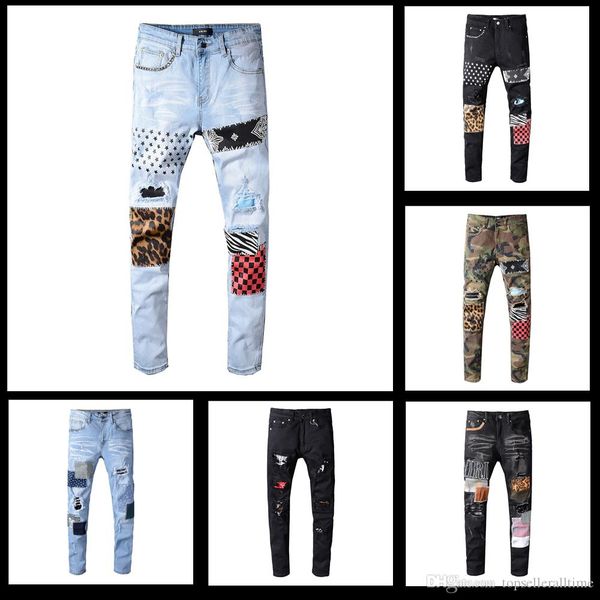 2019 famous brand designer jeans men fashion street wear mens biker jeans man pants az, Blue
2019 famous brand designer jeans men fashion street wear mens biker jeans man pants az, Blue