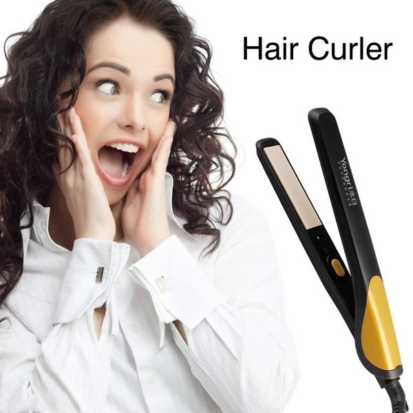 professional electric hair straightener ceramic curling iron hair curler instant heating up care & styling tool eu plug, Black
professional electric hair straightener ceramic curling iron hair curler instant heating up care & styling tool eu plug, Black