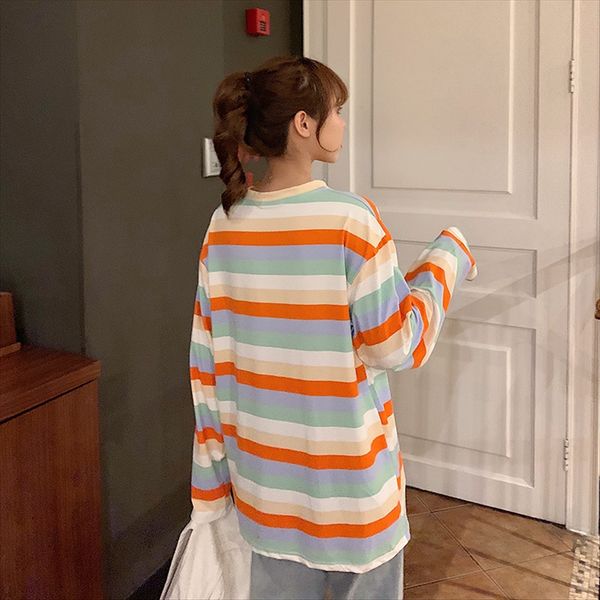 2019 autumn ins super fire sweet colorful striped long sleeve t-shirt student female 2019 autumn ins super fire sweet colorful striped long, White
2019 autumn ins super fire sweet colorful striped long sleeve t-shirt student female 2019 autumn ins super fire sweet colorful striped long, White