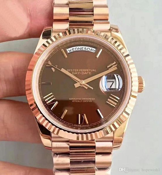 2019 designer watche 18k rose gold steel clasp watch day-green face president 116-719 automatic watches men ing, Slivery;brown
2019 designer watche 18k rose gold steel clasp watch day-green face president 116-719 automatic watches men ing, Slivery;brown