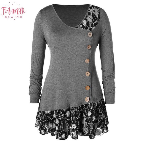5xl big size tunci shirts 2020 winter fashion womens lace flounced buttons blouse casual v neck regular blouse, White
5xl big size tunci shirts 2020 winter fashion womens lace flounced buttons blouse casual v neck regular blouse, White