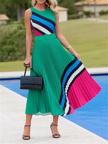 womens sleeveless panelled casual dresses geometric print fashion womens designer pleated dresses casual designer womens clothing, Black;gray
womens sleeveless panelled casual dresses geometric print fashion womens designer pleated dresses casual designer womens clothing, Black;gray