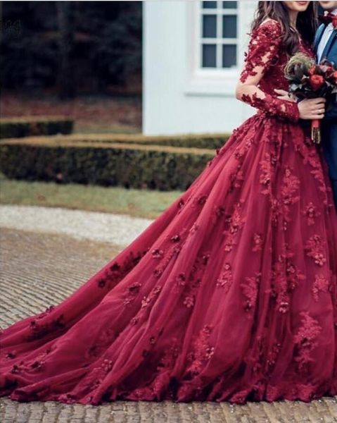 2020 burgundy muslim a line quinceanera dresses sheer neck lace 3d appliques beads long sleeves sweet 16 party pageant prom evening gowns, Blue;red
2020 burgundy muslim a line quinceanera dresses sheer neck lace 3d appliques beads long sleeves sweet 16 party pageant prom evening gowns, Blue;red