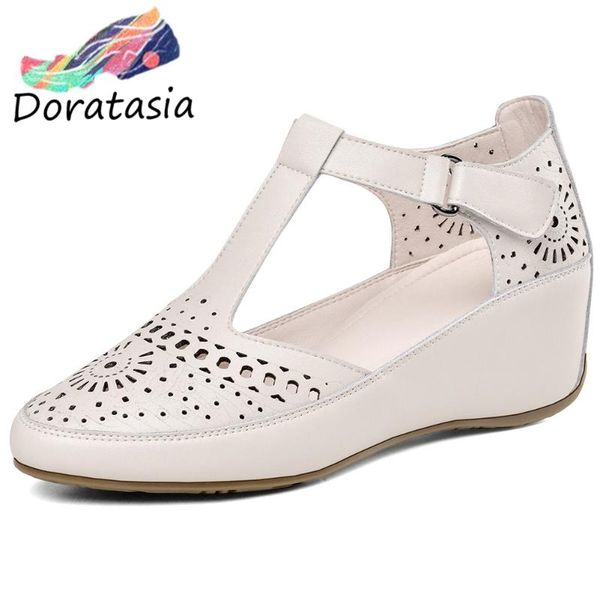 doratasia concise genuine leather gladiator shoes comfy summer sandals women new retro mature med wedges sandals, Black
doratasia concise genuine leather gladiator shoes comfy summer sandals women new retro mature med wedges sandals, Black