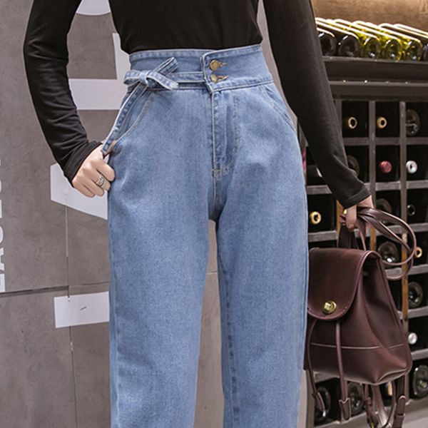 women jeans denim pants 2019 spring summer fashion female vintage loose casual high waist jeans demin straight pant trousers, Blue
women jeans denim pants 2019 spring summer fashion female vintage loose casual high waist jeans demin straight pant trousers, Blue