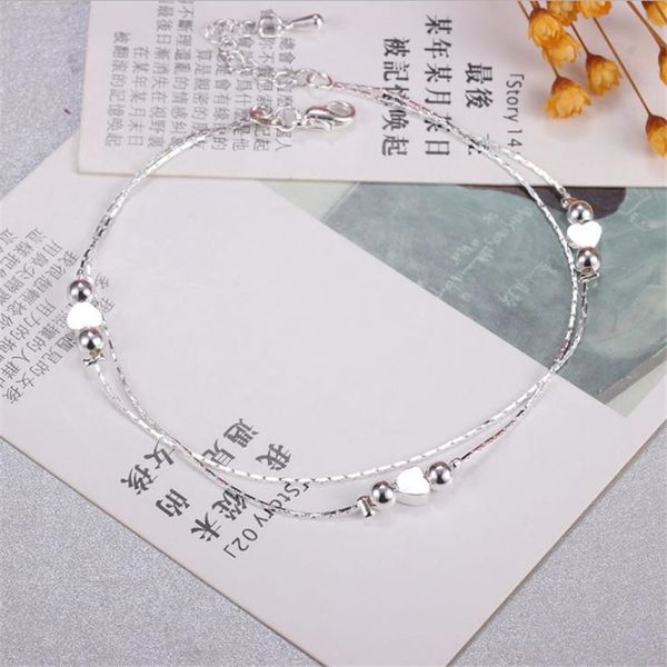 kofsac 2018 new 925 sterling silver love heart ankle chain simple glossy round beads anklets for women jewelry girl gift, Red;blue
kofsac 2018 new 925 sterling silver love heart ankle chain simple glossy round beads anklets for women jewelry girl gift, Red;blue