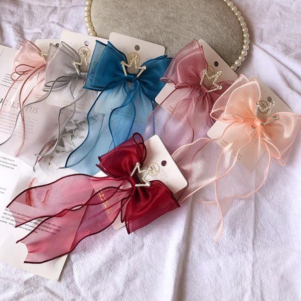 women korean soft mesh hair bows crystal rhinestone crown girls hair clips adorable princess birthday party accessories, Slivery;white
women korean soft mesh hair bows crystal rhinestone crown girls hair clips adorable princess birthday party accessories, Slivery;white