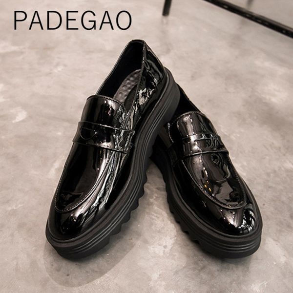 2019 new arrival casual fashion leather shoes for men korea style low loafers, Black