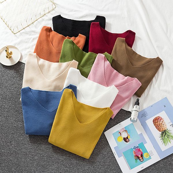 borisovich womens casual pullover sweaters new 2019 autumn and winter v-neck long sleeve female jumper knitted sweater n1534, White;black
borisovich womens casual pullover sweaters new 2019 autumn and winter v-neck long sleeve female jumper knitted sweater n1534, White;black