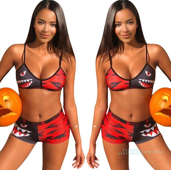 2020 women swimwear tie up bra + shorts swimming trunks 2 piece tracksuit patchwork shark camo swimsuit bikini sets a22601, Blue
2020 women swimwear tie up bra + shorts swimming trunks 2 piece tracksuit patchwork shark camo swimsuit bikini sets a22601, Blue