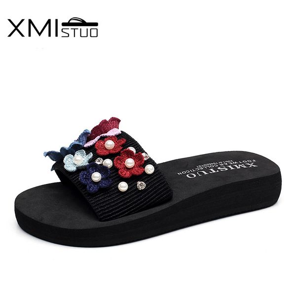 xmistuo women flower slippers female summer beach rubber slides water-resistant 3cm low-heels korean house slippers 2 color 7197, Black
xmistuo women flower slippers female summer beach rubber slides water-resistant 3cm low-heels korean house slippers 2 color 7197, Black