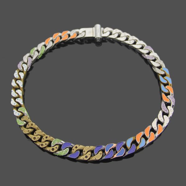 2020 flower colored enamel necklace chain links patches necklace iced out chains jewelry women necklace fashion accessories with box adi9a, Black
2020 flower colored enamel necklace chain links patches necklace iced out chains jewelry women necklace fashion accessories with box adi9a, Black