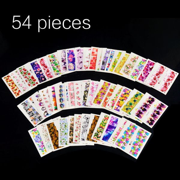 nail sticker watermark nail sticker 54 sets of different explosion decals, Black
