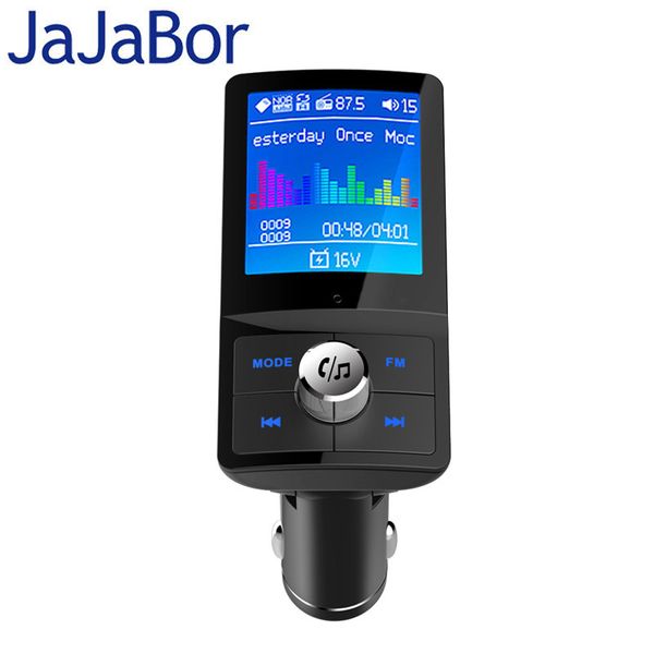 jajabor fm transmitter bluetooth car kit handsaux music receiver large color screen display support multi language qc3.0
jajabor fm transmitter bluetooth car kit handsaux music receiver large color screen display support multi language qc3.0