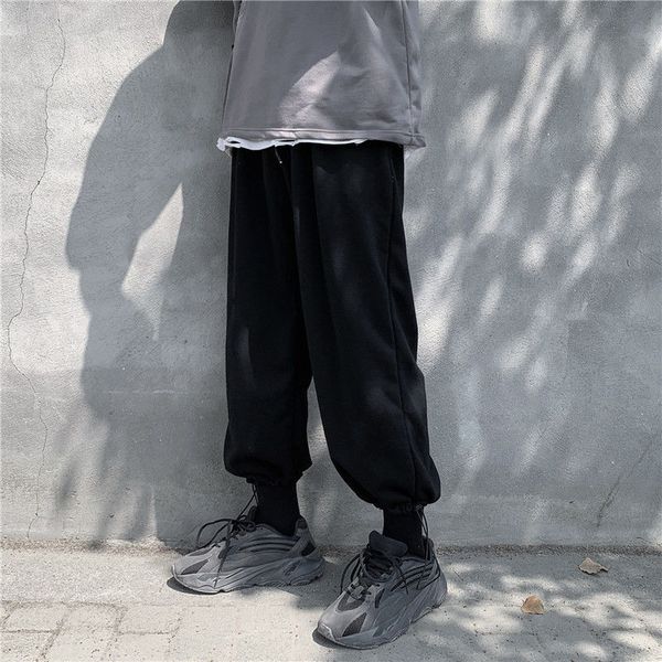 sweatpants мужская мода solid color повседневные брюки мужчины streetwear joggers тренировочные штаны wild сыпучие hip hop прямые брюки мужс, Black
sweatpants мужская мода solid color повседневные брюки мужчины streetwear joggers тренировочные штаны wild сыпучие hip hop прямые брюки мужс, Black