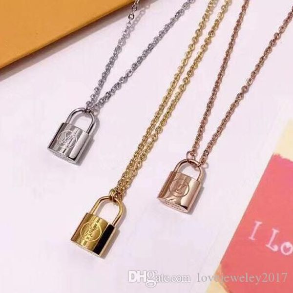 luxury designer jewelry silver lock pendant necklace stainless steel 18k gold rose gold thin chain women necklaces fashion jewelry
luxury designer jewelry silver lock pendant necklace stainless steel 18k gold rose gold thin chain women necklaces fashion jewelry