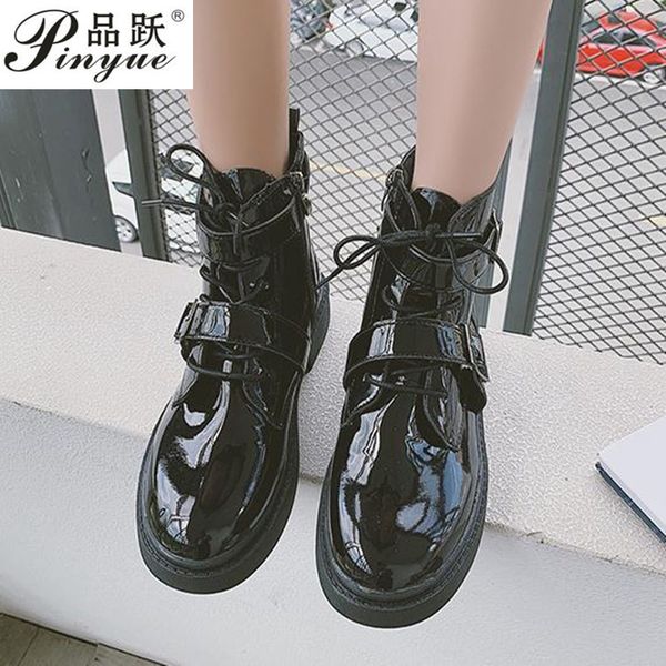 classic women ankle boots casual pu leather shoes women boots lace-up female platform wedges shoes bota feminina, Black
classic women ankle boots casual pu leather shoes women boots lace-up female platform wedges shoes bota feminina, Black