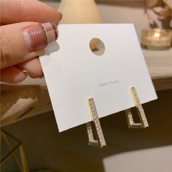 shela s925 sterling pins geometric triangle stud earrings for women rhinestone fashion jewelry dangle pendientes wholesale, Golden;silver
shela s925 sterling pins geometric triangle stud earrings for women rhinestone fashion jewelry dangle pendientes wholesale, Golden;silver