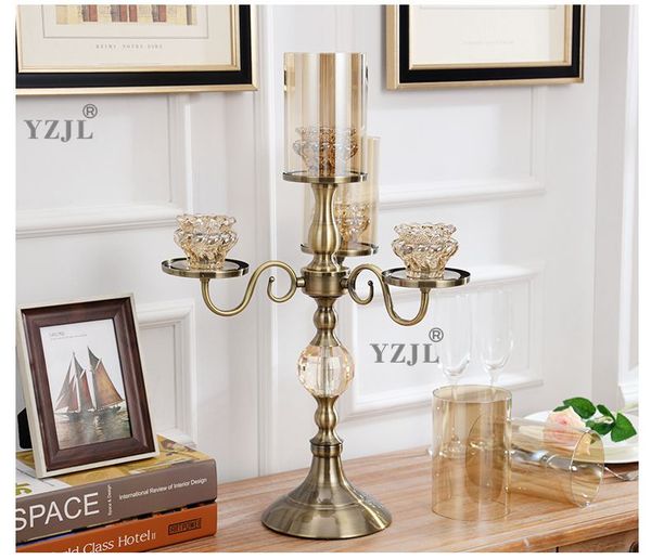 American Living Room Table Lamp Swing Club Room Table Lights Candlestick Luxury Home Decoration Metal Crystal Light Table Lamp Ing