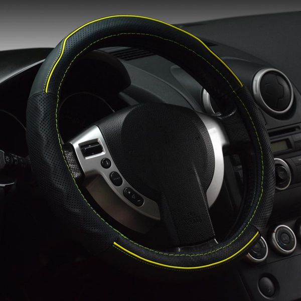 genuine leather steering wheel cover sport car steering-wheels covers for universal size m 38cm auto accessories car styling
genuine leather steering wheel cover sport car steering-wheels covers for universal size m 38cm auto accessories car styling