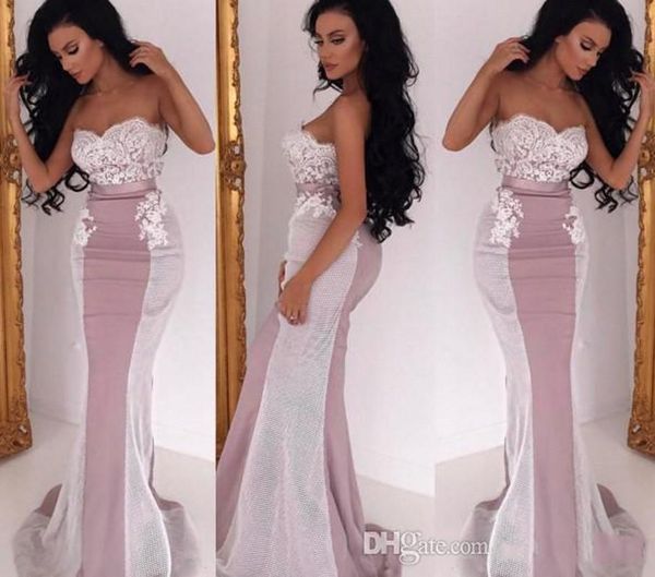 2018 new country slim sheath mermaid bridesmaid dresses sweetheart lace sequin sleeveless backless sweep train bridesmaids gown 298, White;pink
2018 new country slim sheath mermaid bridesmaid dresses sweetheart lace sequin sleeveless backless sweep train bridesmaids gown 298, White;pink