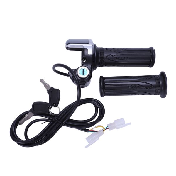 universal 24v ebike throttle handlebar with led meter display indicator speed display key lock for electric scooter twist thro
universal 24v ebike throttle handlebar with led meter display indicator speed display key lock for electric scooter twist thro