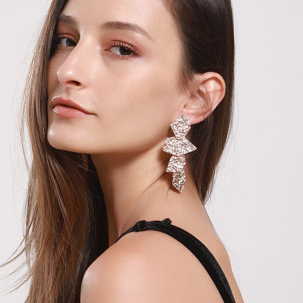 european and american fashion modern geometric irregular earrings creative metal woman earring dress evening party jewelry accessories, Golden
european and american fashion modern geometric irregular earrings creative metal woman earring dress evening party jewelry accessories, Golden