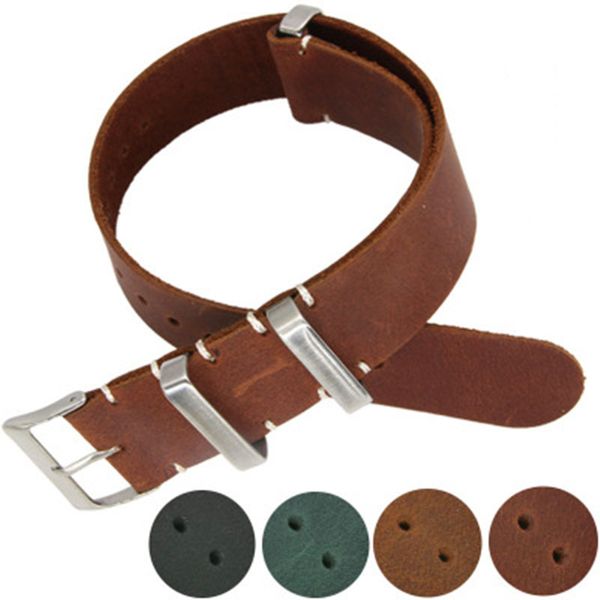 Handmade Crazy Horse Skin Genuine Leather Nato Strap Watch Bands18.20/22/24mm
Handmade Crazy Horse Skin Genuine Leather Nato Strap Watch Bands18.20/22/24mm