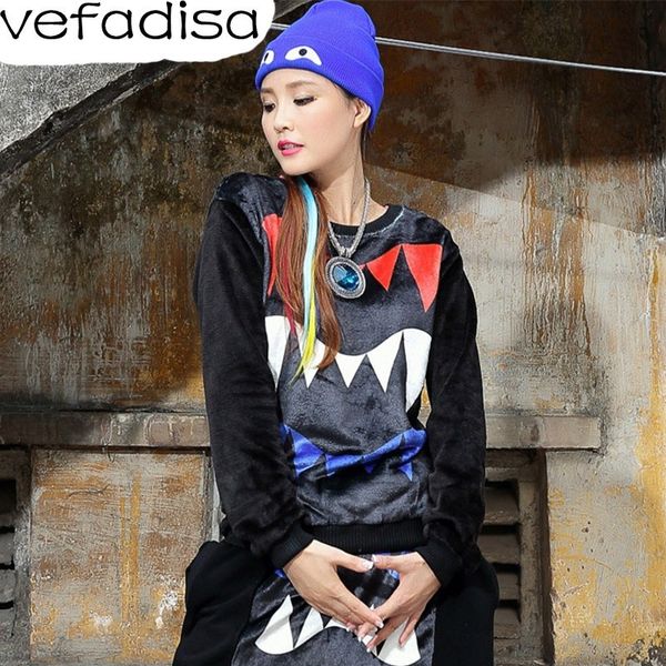 vefadisa cartoon pattern sweatshirt women flannel patchwork sweatshirt o-neck long sleeve girls sport zld421, Black
vefadisa cartoon pattern sweatshirt women flannel patchwork sweatshirt o-neck long sleeve girls sport zld421, Black