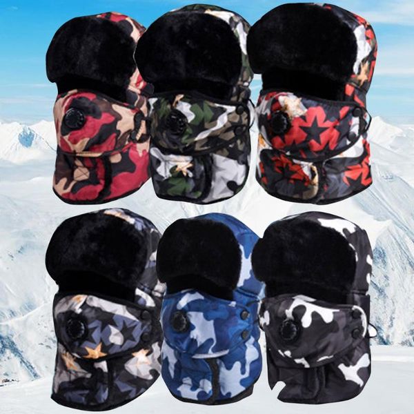 warm hat 1pcs men women mask scarf warm windproof ear flap hat cap winter ski trapper cotton solid color lei feng cap, Black
warm hat 1pcs men women mask scarf warm windproof ear flap hat cap winter ski trapper cotton solid color lei feng cap, Black