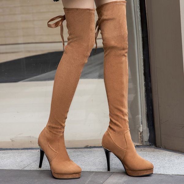 over-the-knee boots women black lace bare solid rubber boots stiletto heel casual long tube booties chaussures femme
over-the-knee boots women black lace bare solid rubber boots stiletto heel casual long tube booties chaussures femme