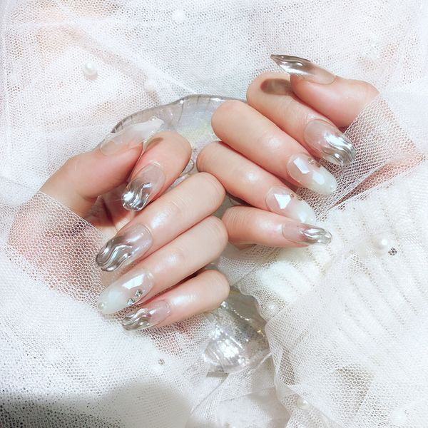 24pcs/box fashion wave shells false nail with diamonds nail tips art design gel long fake nails ing, Red;gold
24pcs/box fashion wave shells false nail with diamonds nail tips art design gel long fake nails ing, Red;gold
