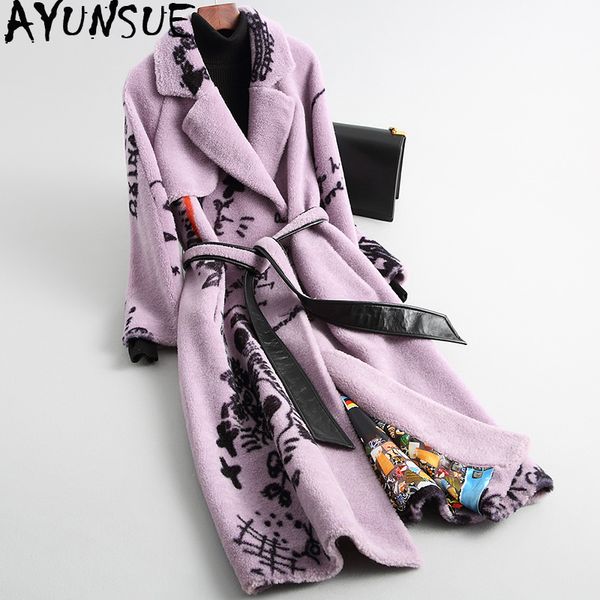 ayunsue 2019 women's fur coat sheep shearling 100% wool coat autumn winter women print korean jackets manteau femme my4212, Black
ayunsue 2019 women's fur coat sheep shearling 100% wool coat autumn winter women print korean jackets manteau femme my4212, Black