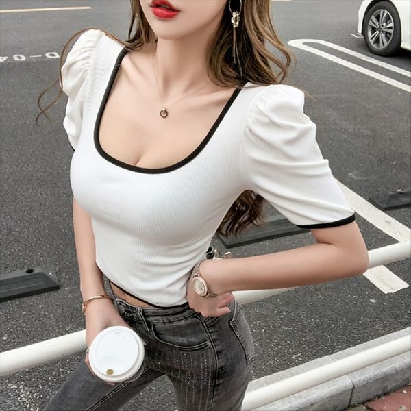 bubble рукавом с коротким рукавом футболки женские 2020 летняя одежда одежда короткие юбки юбка низкая грудь тугой полурукав ключицы коварны, White
bubble рукавом с коротким рукавом футболки женские 2020 летняя одежда одежда короткие юбки юбка низкая грудь тугой полурукав ключицы коварны, White