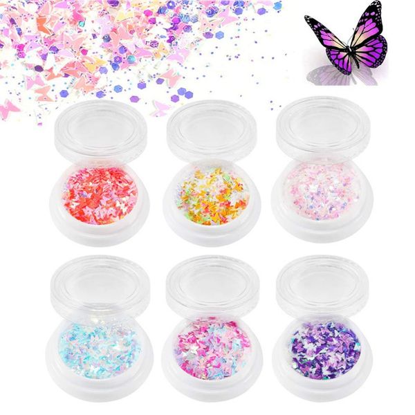 6 boxes nail sequin acrylic paillettes holographic nail sparkle glitter new 3d butterfly art glitter sequins coloful, Silver;gold
6 boxes nail sequin acrylic paillettes holographic nail sparkle glitter new 3d butterfly art glitter sequins coloful, Silver;gold