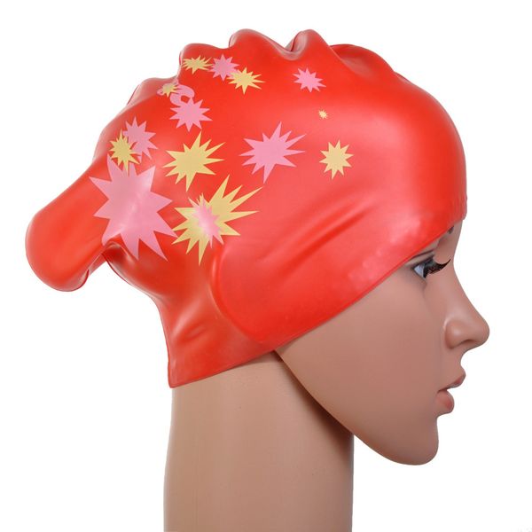 leo 2017 star waterproof silicone swim cap / hat for girls ladies women long hair with ear cup swimming
leo 2017 star waterproof silicone swim cap / hat for girls ladies women long hair with ear cup swimming