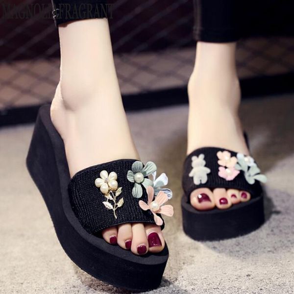 summer women shoes platform bath slippers flower shoes wedge beach slope flops slippers summer fashion c522, Black
summer women shoes platform bath slippers flower shoes wedge beach slope flops slippers summer fashion c522, Black