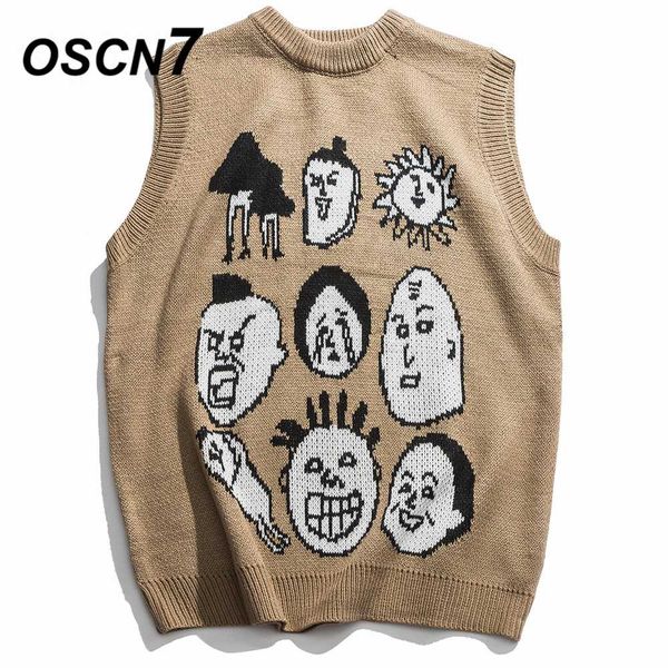 oscn7 funny print sleeveless vest sweaters men 2019 autumn high streetwear womens pullovers round neck vintage sweaters 8956, Black;white
oscn7 funny print sleeveless vest sweaters men 2019 autumn high streetwear womens pullovers round neck vintage sweaters 8956, Black;white