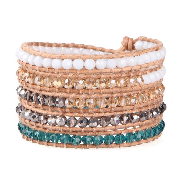 kelitch vintage friendship 5 warp bracelets charm crystal beaded cuff bangles handmade jewelry on genuine leather rope, Golden;silver
kelitch vintage friendship 5 warp bracelets charm crystal beaded cuff bangles handmade jewelry on genuine leather rope, Golden;silver