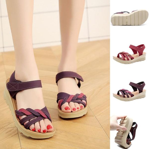 2020 summer women fashion leather sandals wedges comfort big size shoes orthopedic low heels walking sandals schoenen, Black
2020 summer women fashion leather sandals wedges comfort big size shoes orthopedic low heels walking sandals schoenen, Black